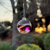 Handcrafted glass suncatcher infused with memorial ash