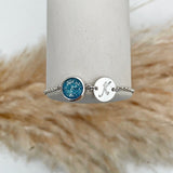 XS Charm + Initial Disk Bracelet