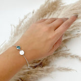 XS Charm + Initial Disk Bracelet