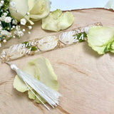 GLASH | Resin Bookmark with preserved flowers and ashes.
