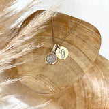 XS Charm + Initial Disk Pendant