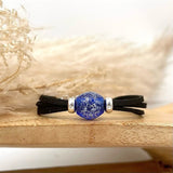 Memorial Bead Faux Leather Bracelet