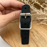 Mens Chunky Faux Leather Bracelet with Buckle