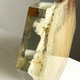 GLASH | Memorial Resin Hexagon Keepsake with personal inclusions, delicate memorial details, preserved flowers and ash.