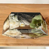 GLASH | Memorial Resin Hexagon Keepsake with personal inclusions, delicate memorial details, preserved flowers and ash.