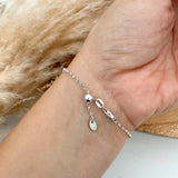 XS Charm + Initial Disk Bracelet