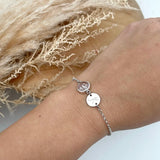 XS Charm + Initial Disk Bracelet