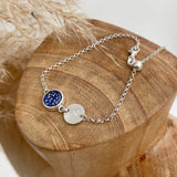 XS Charm + Initial Disk Bracelet