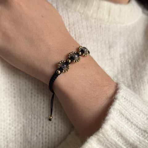 Ornate Macramé Memorial Bracelet