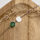 XS Charm + Initial Disk Bracelet