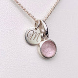 XS Charm + Initial Disk Pendant