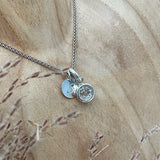XS Charm + Initial Disk Pendant