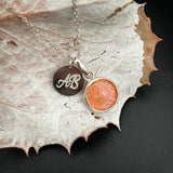XS Charm + Initial Disk Pendant