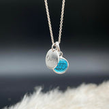 XS Charm + Initial Disk Pendant