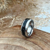 Wide Band Resin Inlay Ring