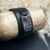 Men's Memorial Cremation Ash Leather Bracelet Keepsake | Glash Designs