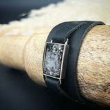 Men's Memorial Cremation Ash Leather Bracelet Keepsake | Glash Designs