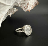 OVAL SILVER RING