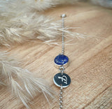 XS Charm + Initial Disk Bracelet