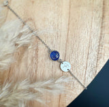 XS Charm + Initial Disk Bracelet