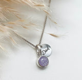Glash Designs | XS Charm + Initial Disk Pendant