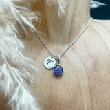 XS Charm + Initial Disk Pendant