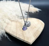 Glash Designs | XS Charm + Initial Disk Pendant